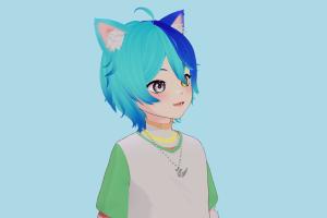 VRM Girl vrm, vrm models, vrchat, booth, female, girl, female, hentai, characters, animated, rigged
